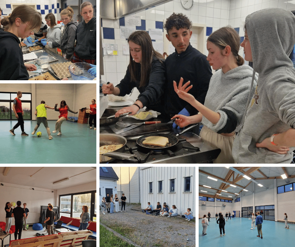 galerie de photos des élèves et de leurs activités à l'internat de l'école d'équitation de Gesves